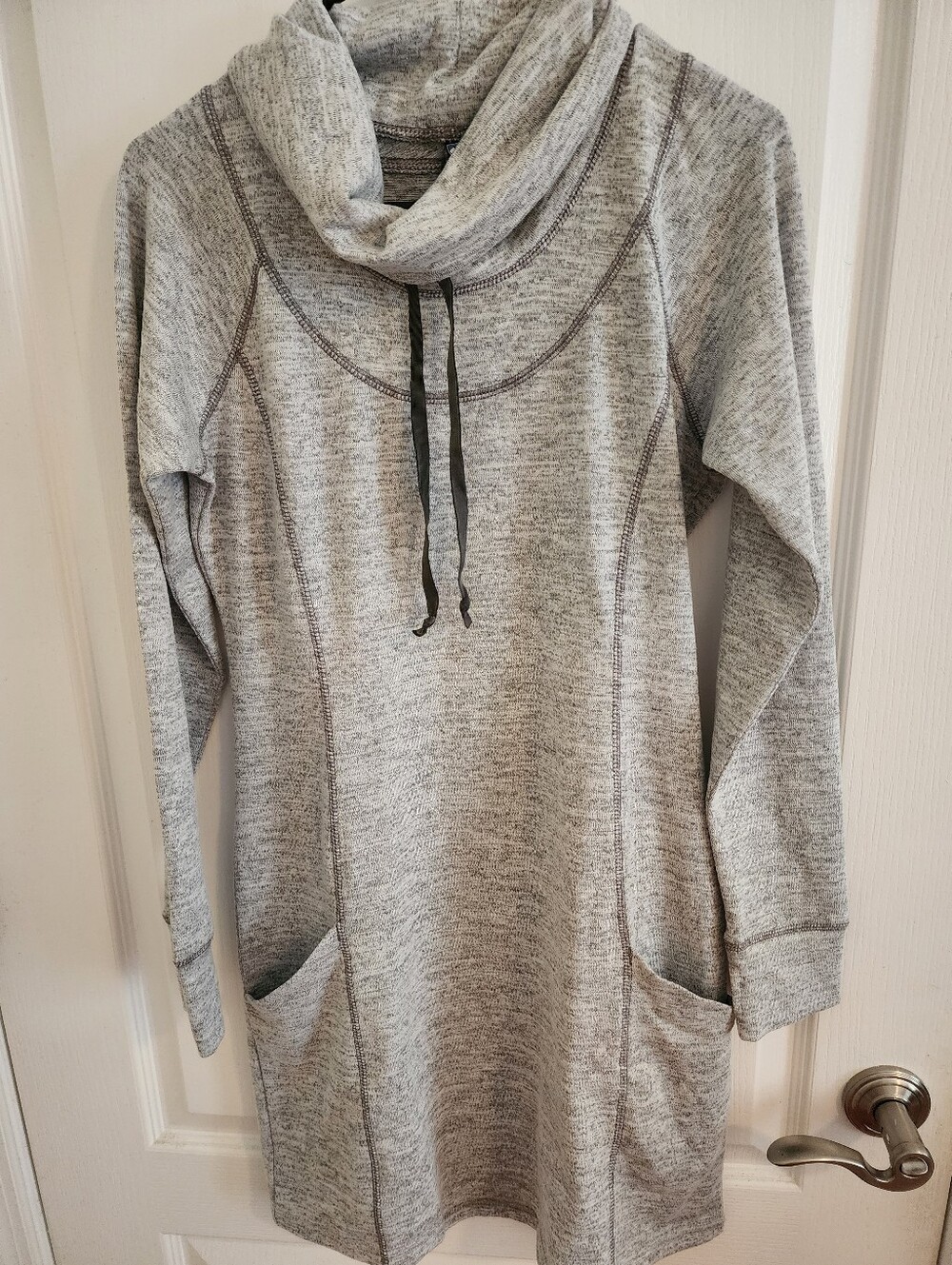 Kuhl Lea Sweater Dress | Heathered Gray Cowl Neck Long Sleeve- Small